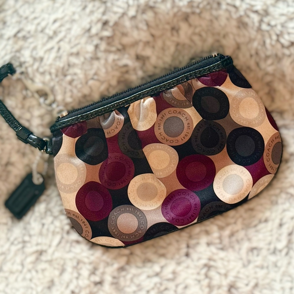 Coach Multicolor Circle Pattern Wristlet - image 1